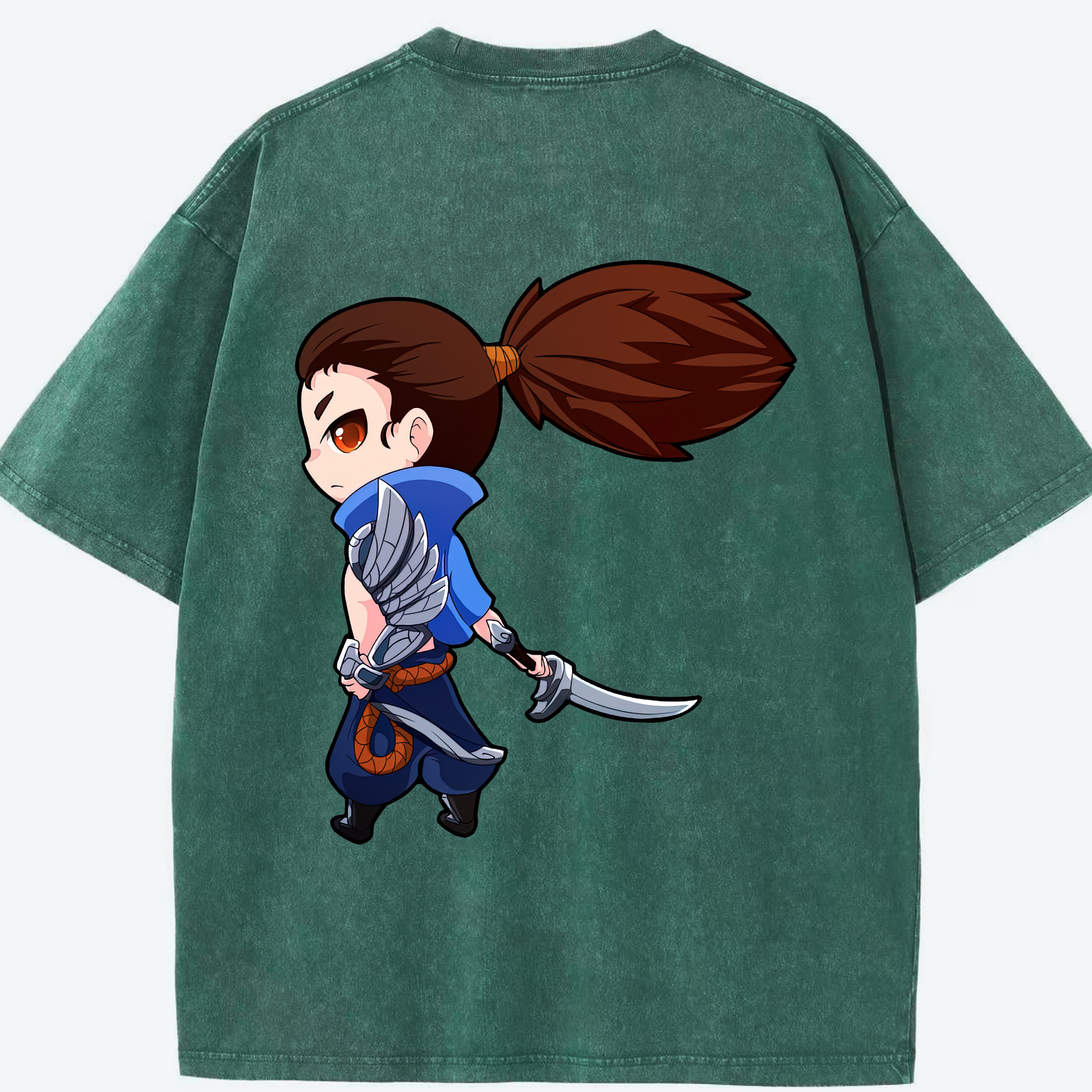 リーグ・オブ・レジェンド League of Legends LOL 綿100% ヴィンテージ風 半袖Tシャツ（背面プリント）
